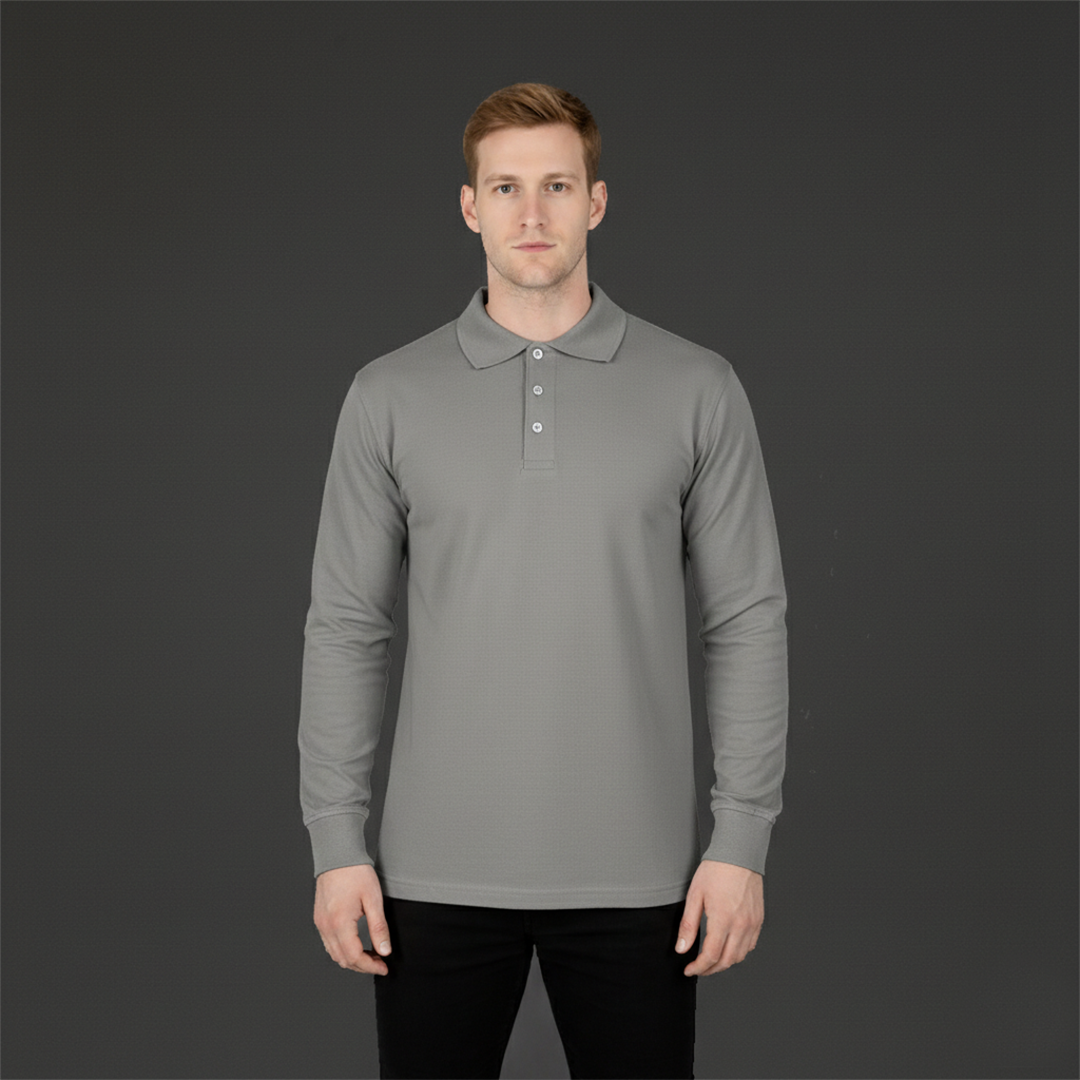 Uzun Kollu Polo Yaka T-Shirt