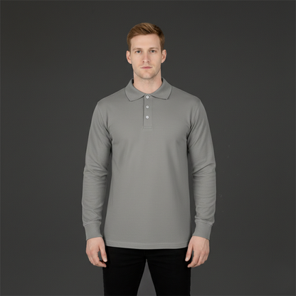 Uzun Kollu Polo Yaka T-Shirt