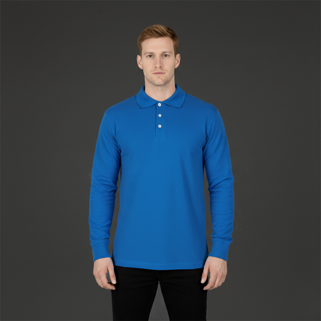 Uzun Kollu Polo Yaka T-Shirt