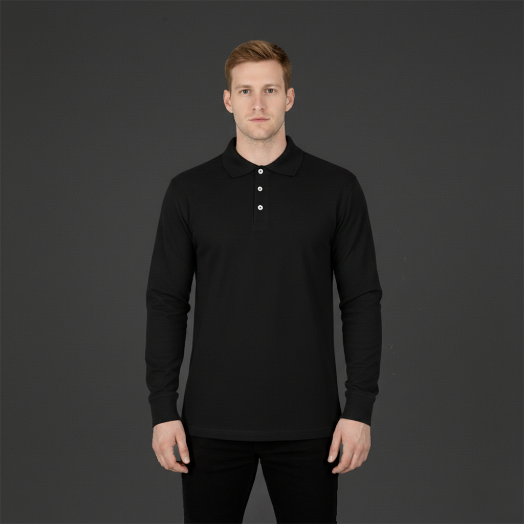 Uzun Kollu Polo Yaka T-Shirt