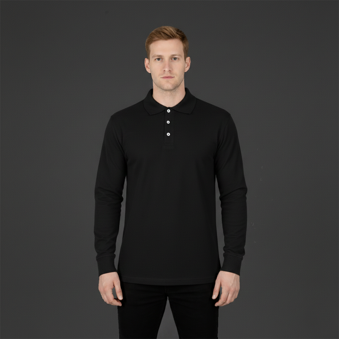 Uzun Kollu Polo Yaka T-Shirt